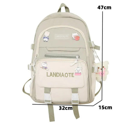 Kawaii Nylon Laptop Backpack - Backpack - LeStyleParfait