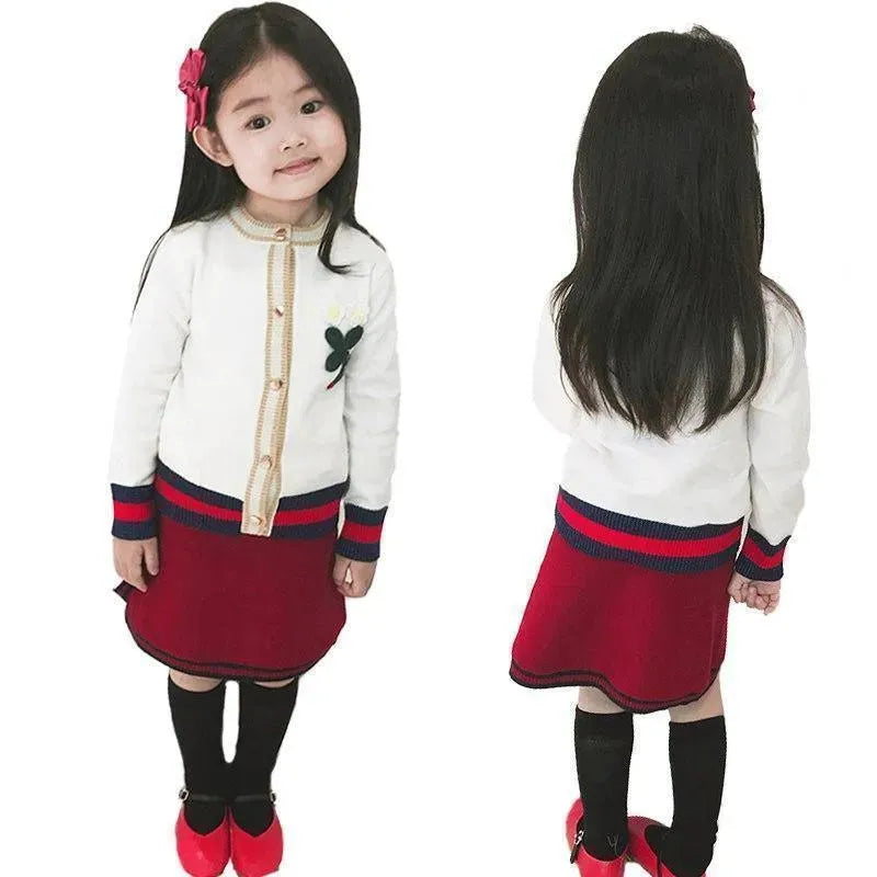 Kids Clothing Set Knitted Sweater And Skirt - Clothing Set - LeStyleParfait