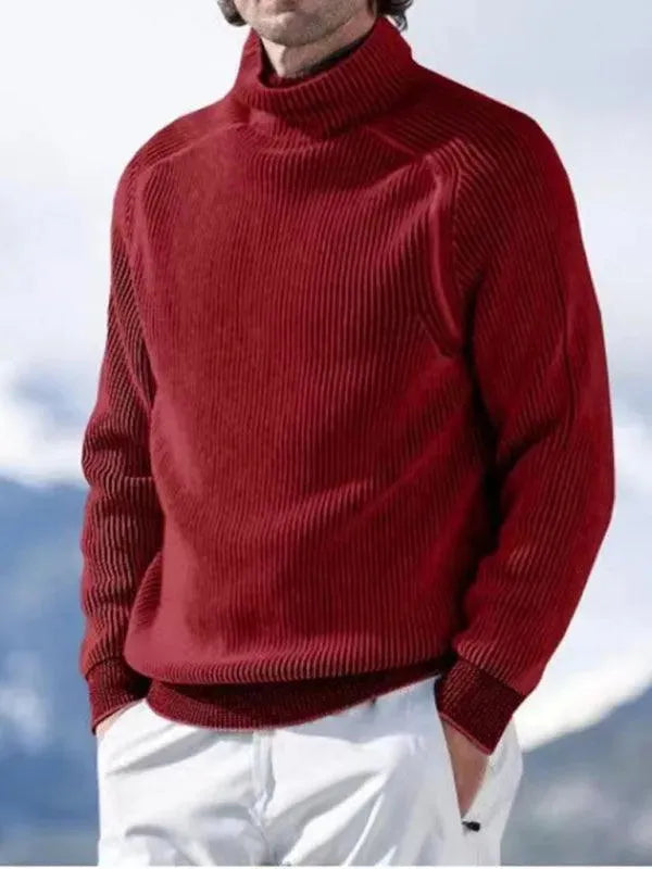 Knitted Men Turtleneck Sweater - Pullover Sweater - LeStyleParfait