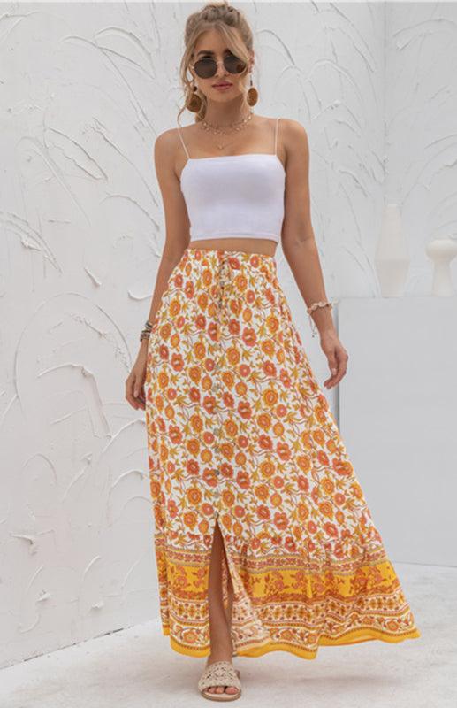 Ladies Casual Fashion Printed Skirt - - LeStyleParfait