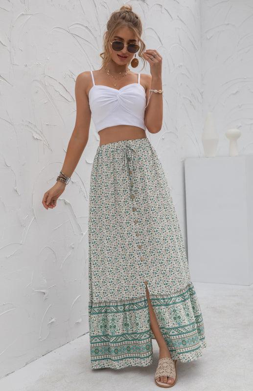 Ladies Casual Fashion Printed Skirt - - LeStyleParfait