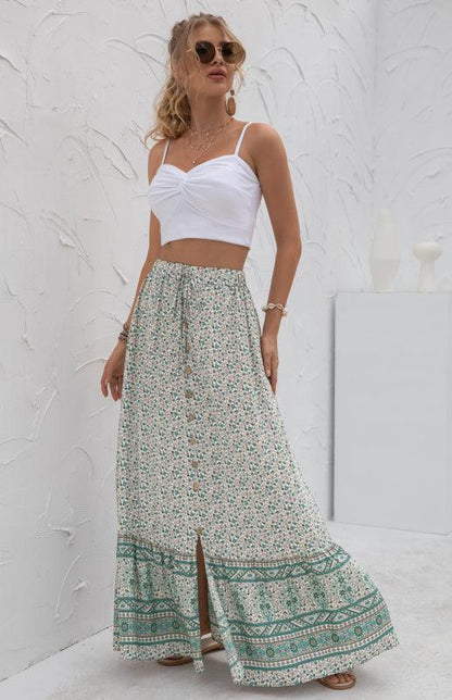 Ladies Casual Fashion Printed Skirt - - LeStyleParfait