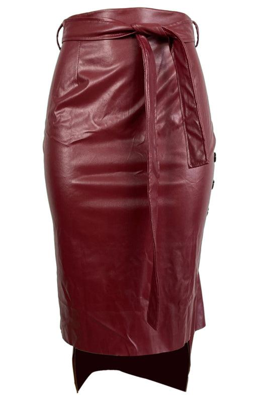 Ladies Casual Fashion Slit Mid Length Slim Skirt - - LeStyleParfait