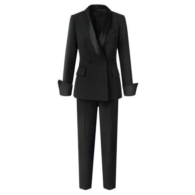 Ladies Tuxedo Pantsuit - Women Pant Suit - LeStyleParfait