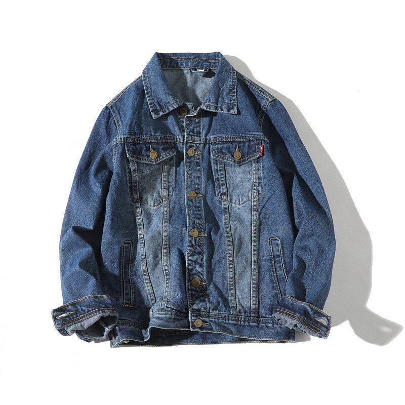 Buy Lapel Denim Jacket Men at LeStyleParfait