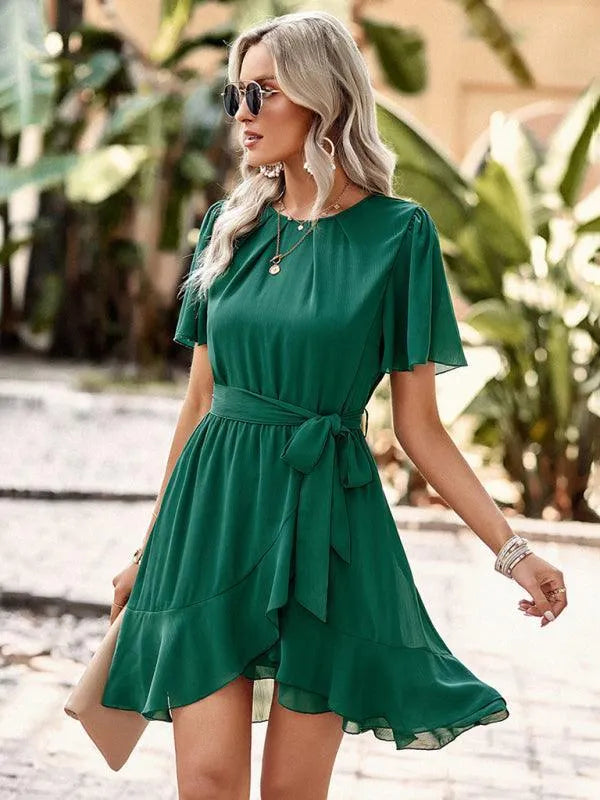 Layered Chiffon Mini Dress-LeStyleParfait