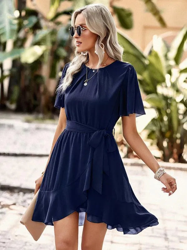 Layered Chiffon Mini Dress-LeStyleParfait