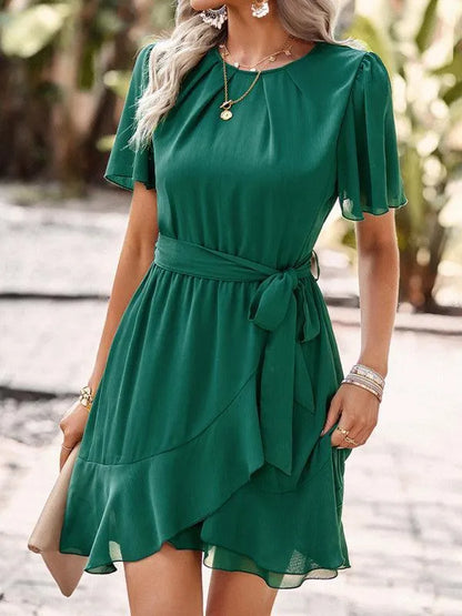 Layered Chiffon Mini Dress-LeStyleParfait