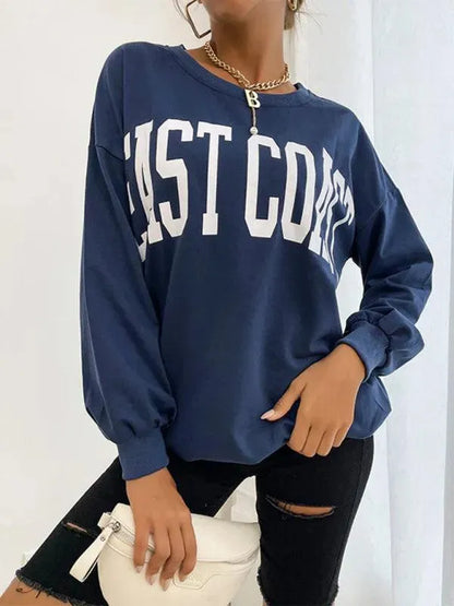 Letter Print Women Sweatshirt - Women Sweatshirt - LeStyleParfait