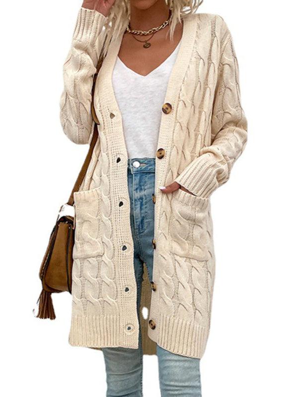 Long Twist Women Cardigan Sweater - Cardigan Sweater - LeStyleParfait