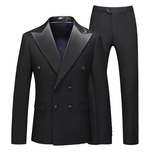 Luca Double-Breasted Tuxedo Suit - Tuxedo Suit - LeStyleParfait