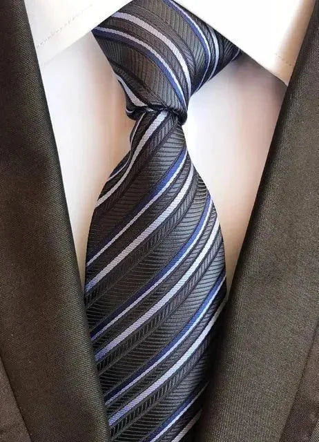 Luxury Silk Necktie, Striped, Plaid - Necktie - LeStyleParfait