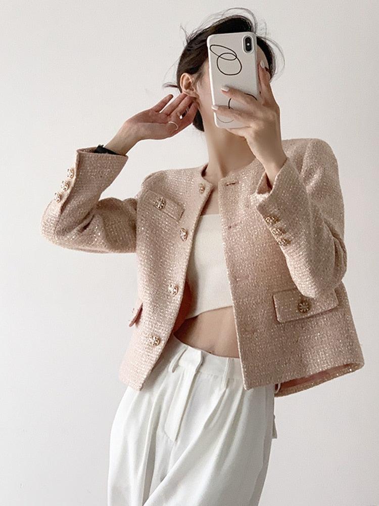 Luxury Tweed Women's Jacket - Tweed Blazer - LeStyleParfait