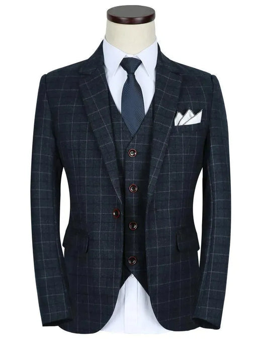 McCartney Three Piece Plaid Suit - Plaid Suit - LeStyleParfait