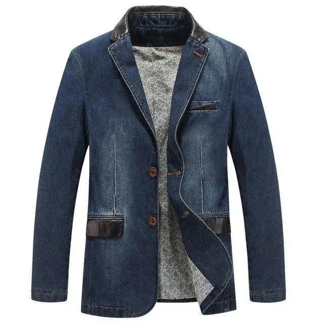 Men Blazer - Streetstyle Denim Blazer - Denim Blazer - LeStyleParfait