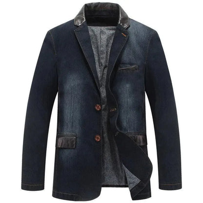 Men Blazer - Streetstyle Denim Blazer - Denim Blazer - LeStyleParfait