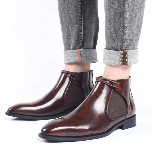 LeStyleParfait Shoes Men's Ankle Boots Leather Boots-Boots