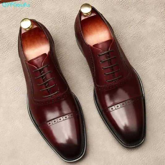 Men Dress Shoes - Russo Luxurious Oxford Shoes - Dress Shoes - LeStyleParfait