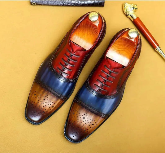 Men Dress Shoes - Timotio Leather Oxford Shoes - Dress Shoes - LeStyleParfait