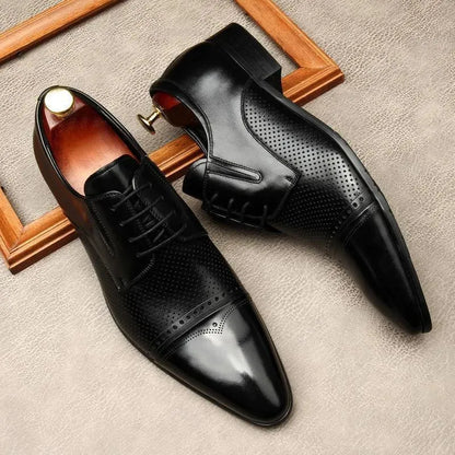 Men Dress Shoes - Ugo Leather Oxford Shoes - Dress Shoes - LeStyleParfait