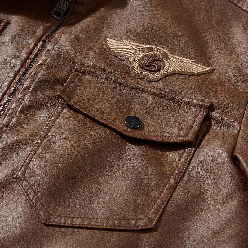 Men Fleece-Leather Trucker Jacket - Leather Jacket - LeStyleParfait