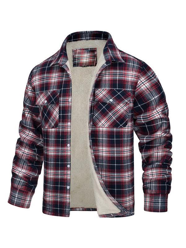 Men Plaid Winter Flannel Shirt - Flannel Shirt - LeStyleParfait