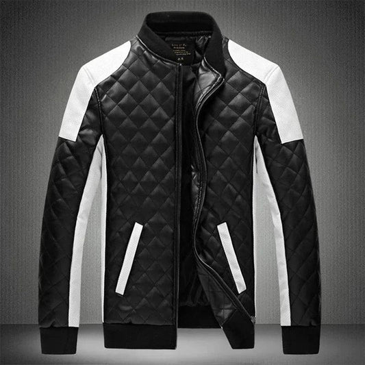 Men's Casual Motorcycle Leather Jacket - Leather Jacket - LeStyleParfait