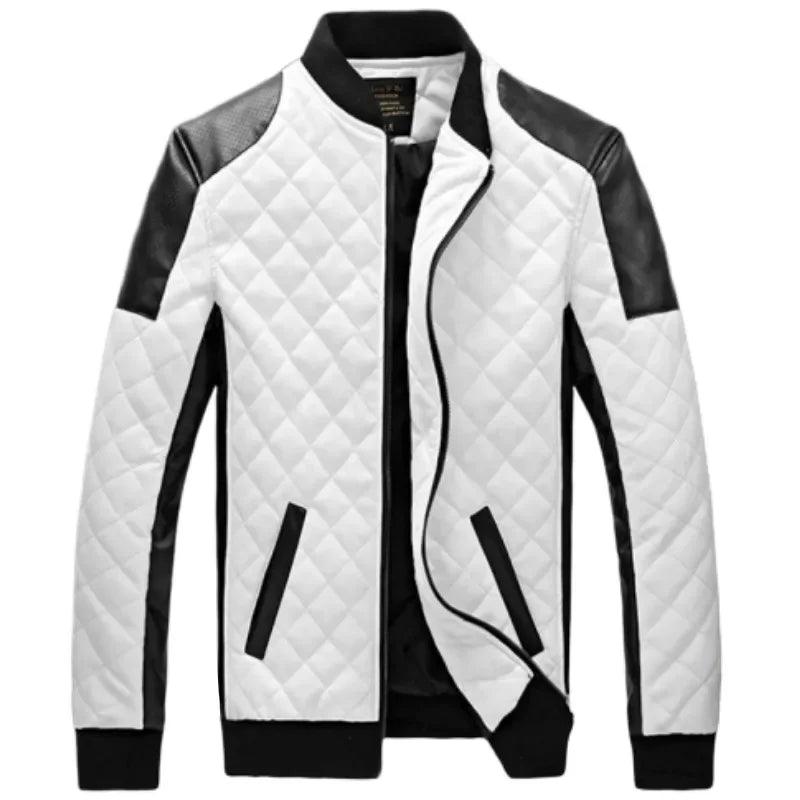 Men's Casual Motorcycle Leather Jacket - Leather Jacket - LeStyleParfait