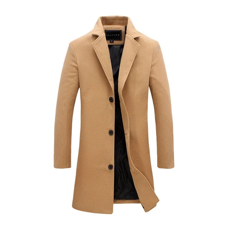 Men's Woolen Overcoat Fashion - Overcoat - LeStyleParfait