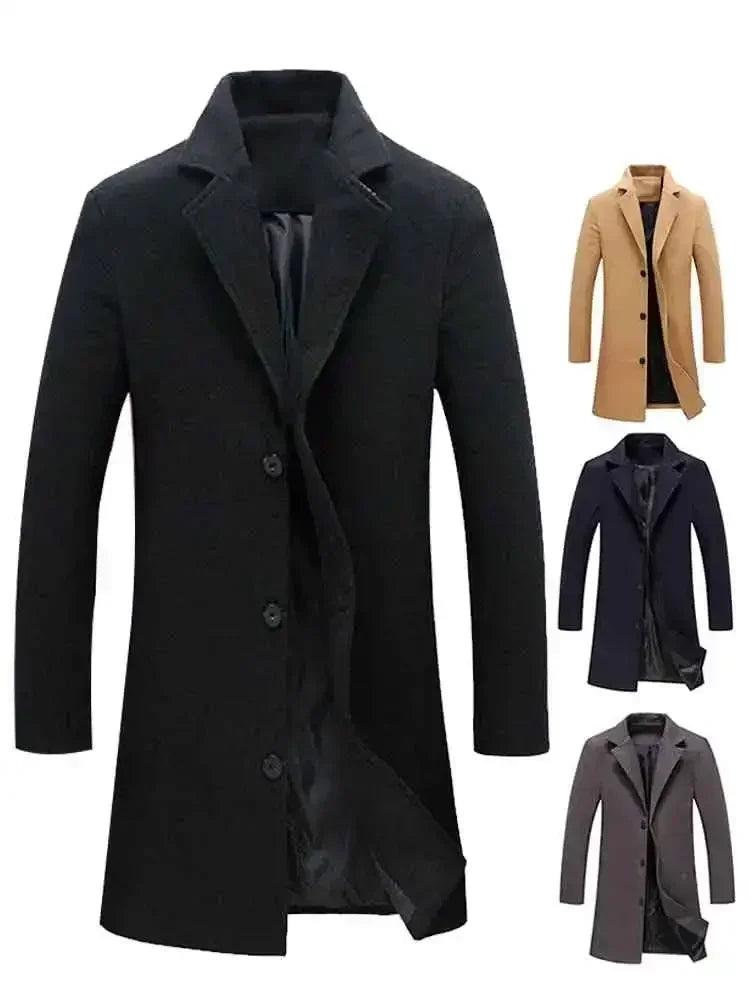 Men's Woolen Overcoat Fashion - Overcoat - LeStyleParfait