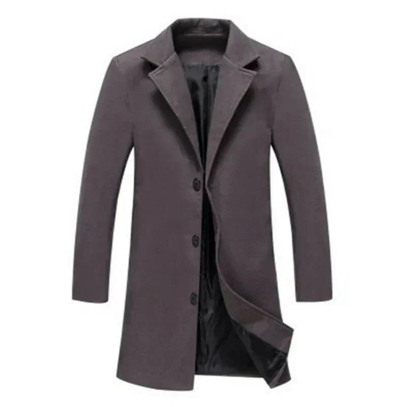 Men's Woolen Overcoat Fashion - Overcoat - LeStyleParfait