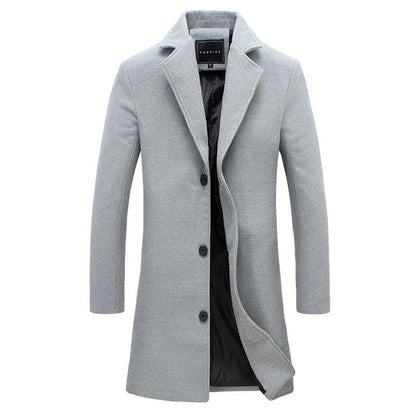 Men's Woolen Overcoat Fashion - Overcoat - LeStyleParfait