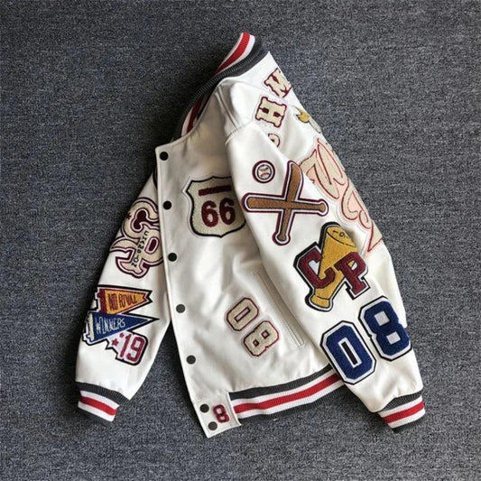 Men's Y2K Retro Varsity Jacket - Varsity Jacket - LeStyleParfait