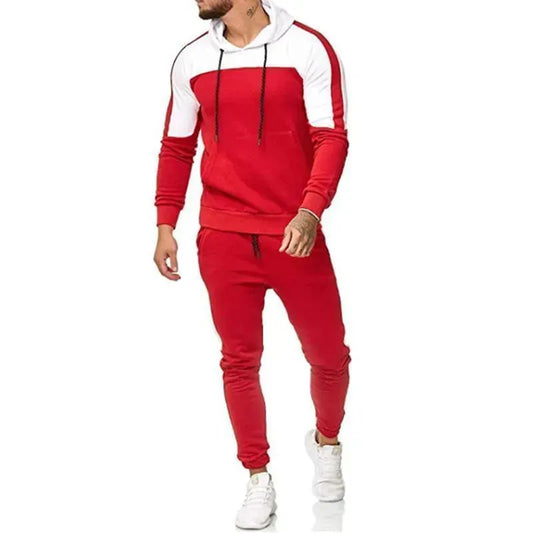 Men Tracksuit - Patchwork Sportswear For Men - Tracksuit - LeStyleParfait