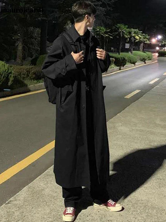 Men's Long Oversized Overcoat-Overcoat-LeStyleParfait