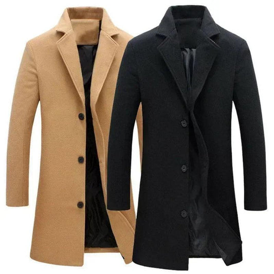 Men's Woolen Overcoat Fashion-Overcoat-LeStyleParfait