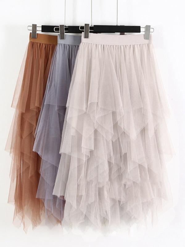 Mesh Multilayered High Waist Fairy Skirt - High Waist Fairy Skirt - LeStyleParfait