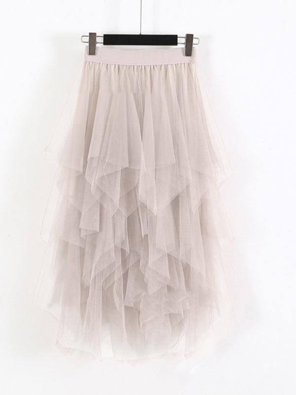 Mesh Multilayered High Waist Fairy Skirt - High Waist Fairy Skirt - LeStyleParfait