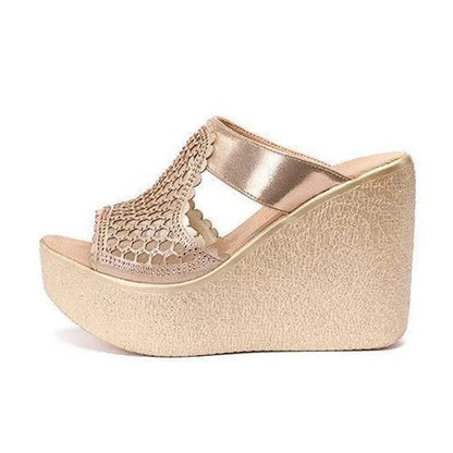 Mesh Summer Wedge Sandal Shoes - Wedge Shoes - LeStyleParfait