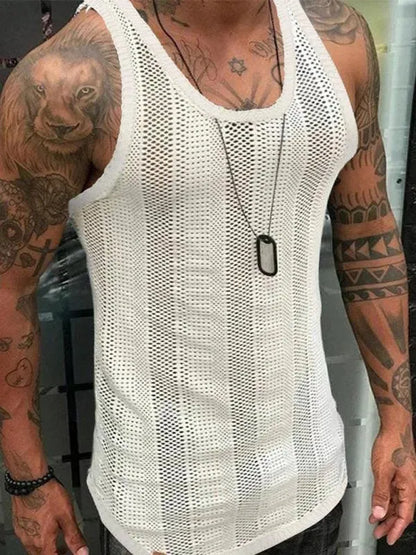 Mesh Thin Sleeveless Men Vests - Vests - LeStyleParfait