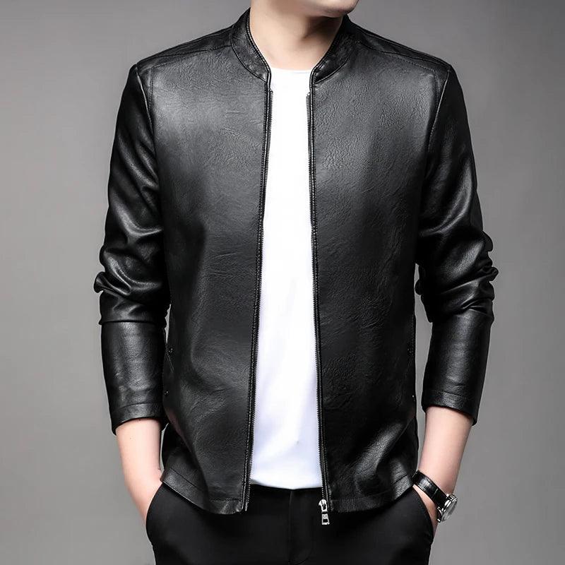 Modern Slim Fit Men Leather Jacket-Leather Jacket-LeStyleParfait