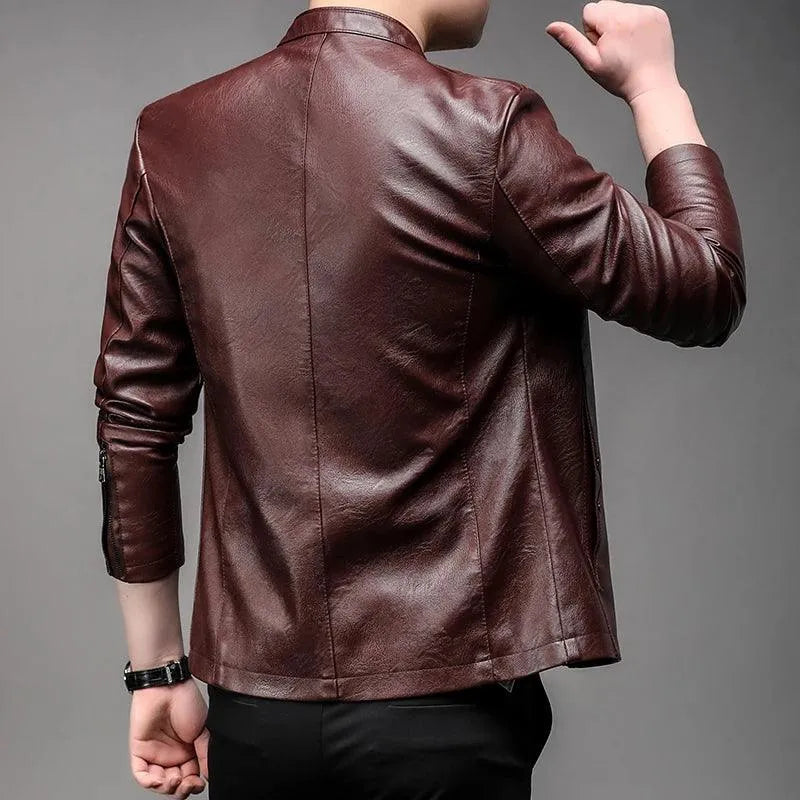 Modern Slim Fit Men Leather Jacket - Leather Jacket - LeStyleParfait