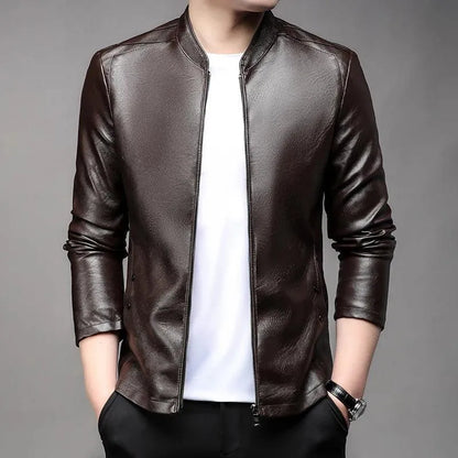 Modern Slim Fit Men Leather Jacket - Leather Jacket - LeStyleParfait