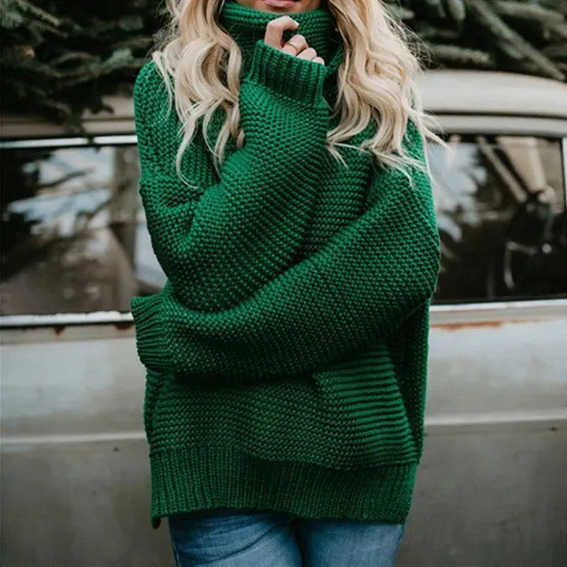 Office Lady Turtleneck Pullover Sweater - Pullover Sweater - LeStyleParfait