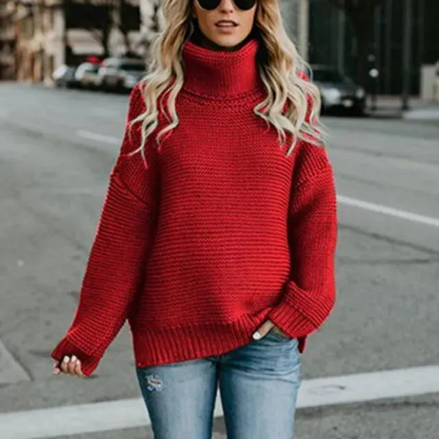 Office Lady Turtleneck Pullover Sweater - Pullover Sweater - LeStyleParfait