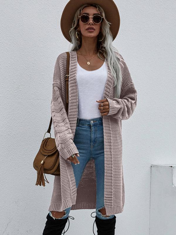 Open Knit Long Women Cardigan Sweater - Cardigan Sweater - LeStyleParfait