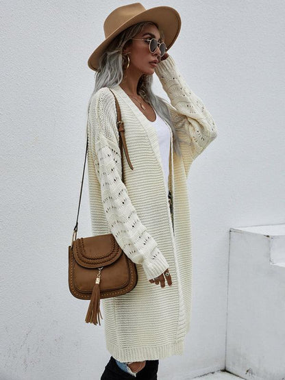 Open Knit Long Women Cardigan Sweater - Cardigan Sweater - LeStyleParfait