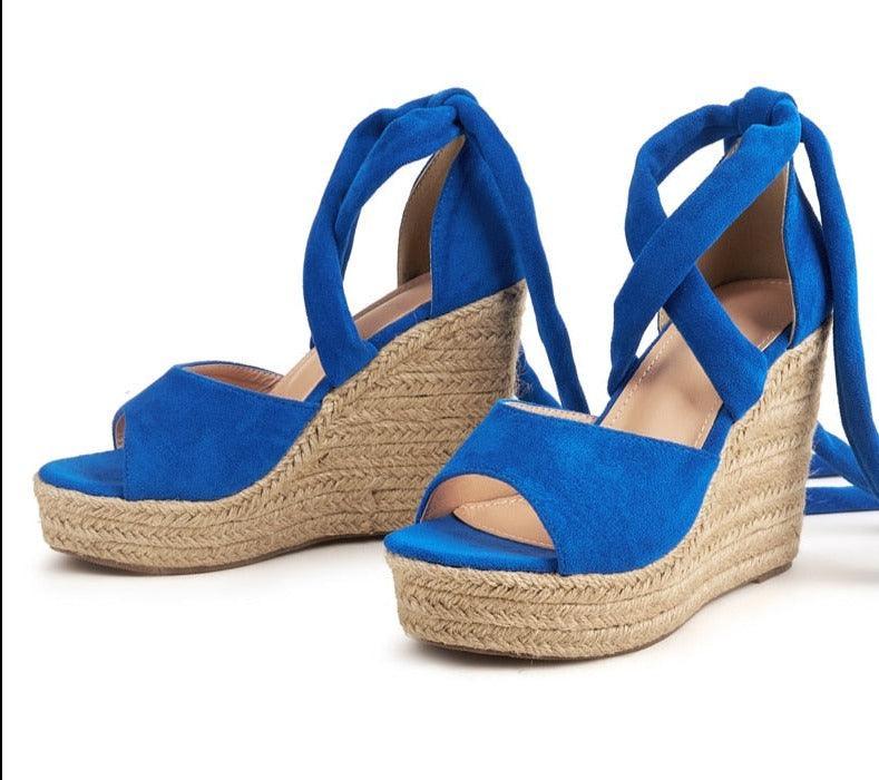 Open Toe Strap Wedge Sandal Shoes - Wedge Shoes - LeStyleParfait