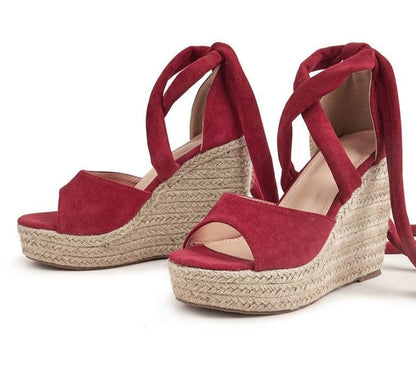 Open Toe Strap Wedge Sandal Shoes - Wedge Shoes - LeStyleParfait