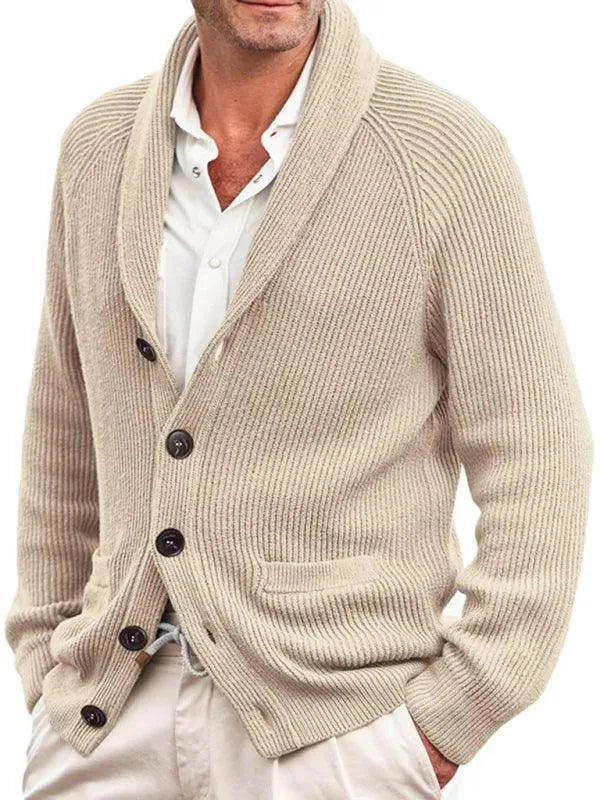 Oversize Knitted Men Cardigan Sweater - Cardigan Sweater - LeStyleParfait